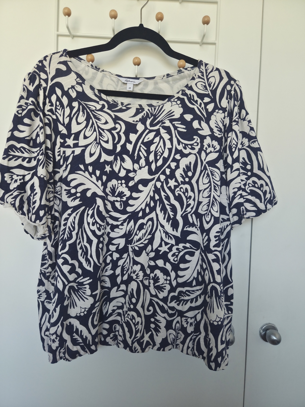 Reitmans Plus Size Floral Bubble Hem Tshirt - 2X